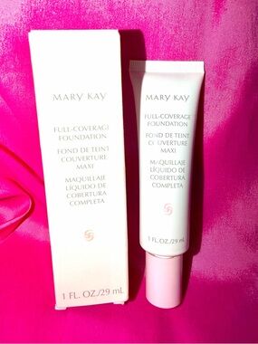 New Original Mary Kay Full-Coverage Foundation Beige #400 Pink Cap Discontinued